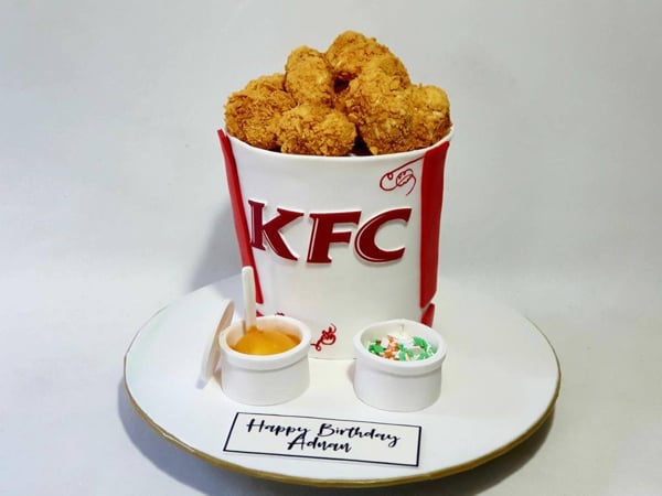 A Cake Made To Look Like A Bucket Of Fried Chicken By Sooperlicious Cakes