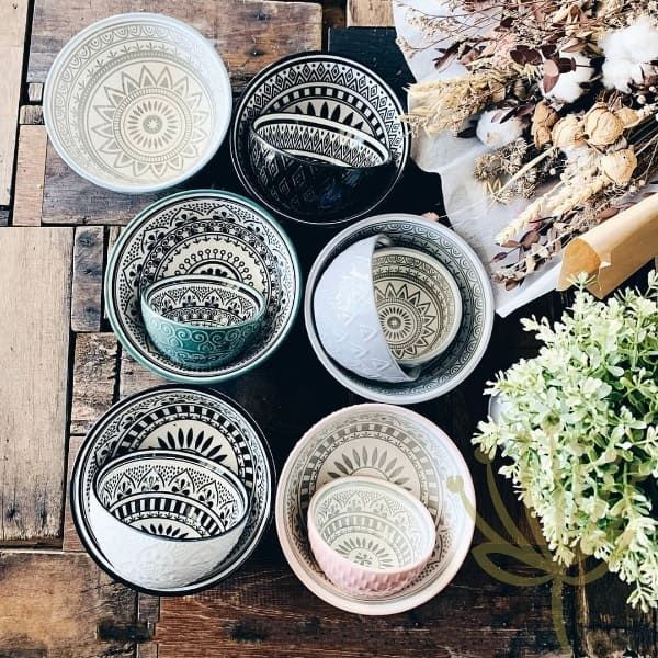Bohemian Embossed Dinnerware Collection by Lovera Collections