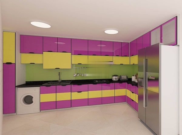 Colorful Aluminium Kitchen Cabinets by A Star Furnishing