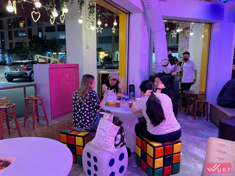 Dice And Rubiks Cubes For Seats At Sweet Hut, Geylang Road In Singapore