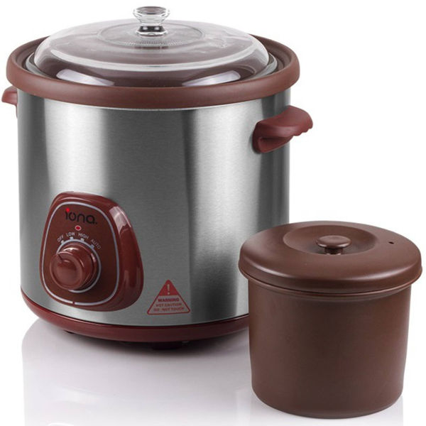 Iona GLSC600 6L Purple Clay Auto Slow Cooker With Double Boiler