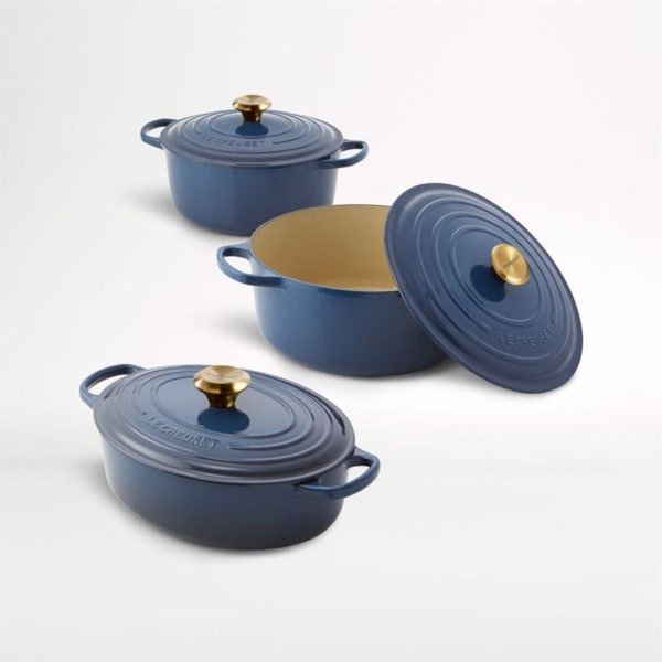 Le Creuset Signature Round Ink Dutch Oven with Lid by Crate&Barrel