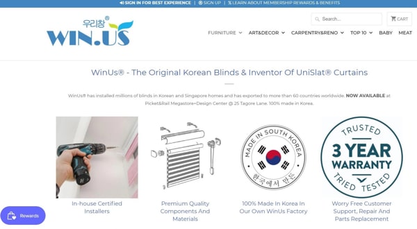 WinUs® Korean Blinds Singapore Official Site