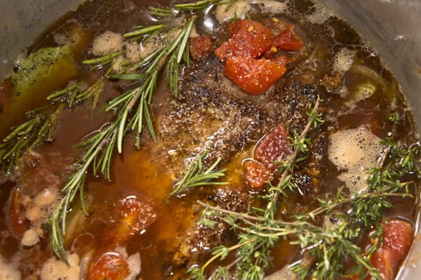 Pot roast from a pressure cooker