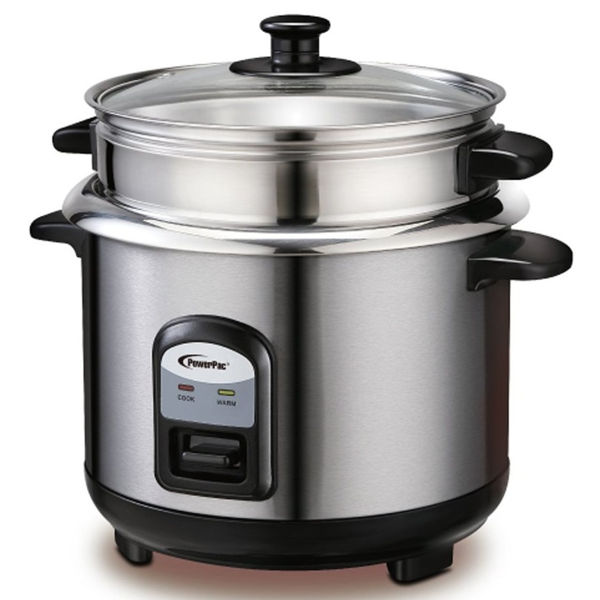 PowerPac 1.0L Rice Cooker With Food Steamer PPRC31
