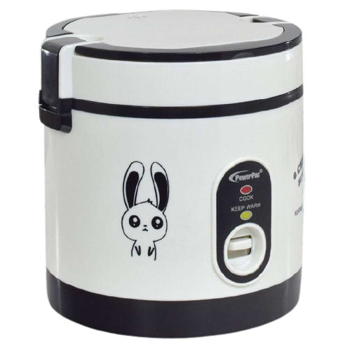 PowerPac Mini Rice Cooker 0.6L With Stainless Steel Food Tray PPRC09