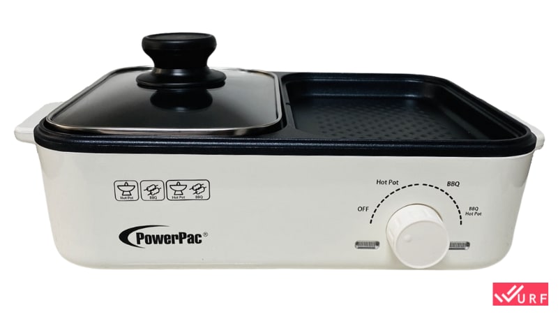 PowerPac Steamboat with BBQ Grill, 2 in 1 Multi Cooker PPMC728