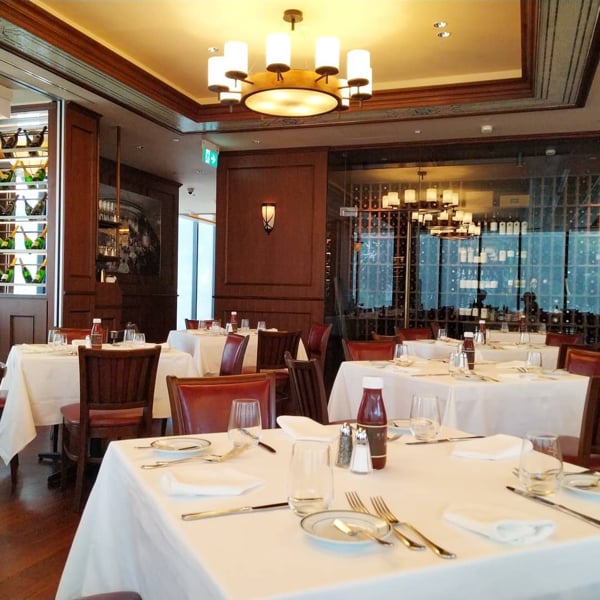 Romantic Interior Of Wolfgang's Steakhouse In Singapore