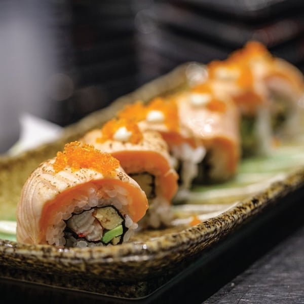 Salmon Sushi Roll At Sushi Tei, Singapore