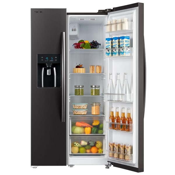 Side by side fridge with a cold water dispenser