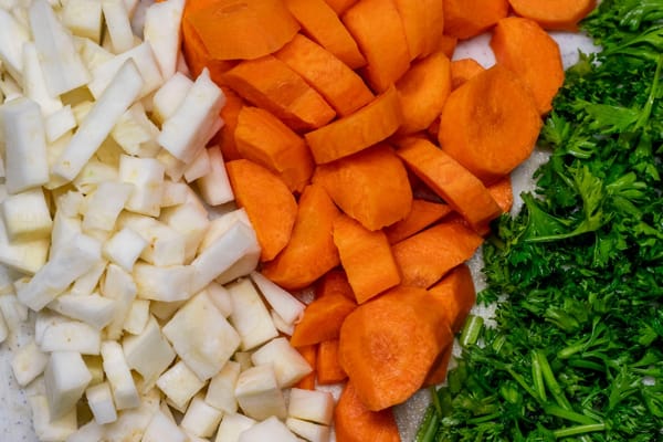 Some vegetables keep longer when chopped