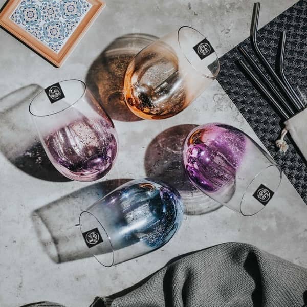 TAIKYU Violet Luster Beer Glass Series by Table Matters