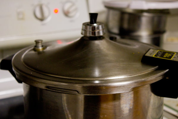 Traditional stove top pressure cooker