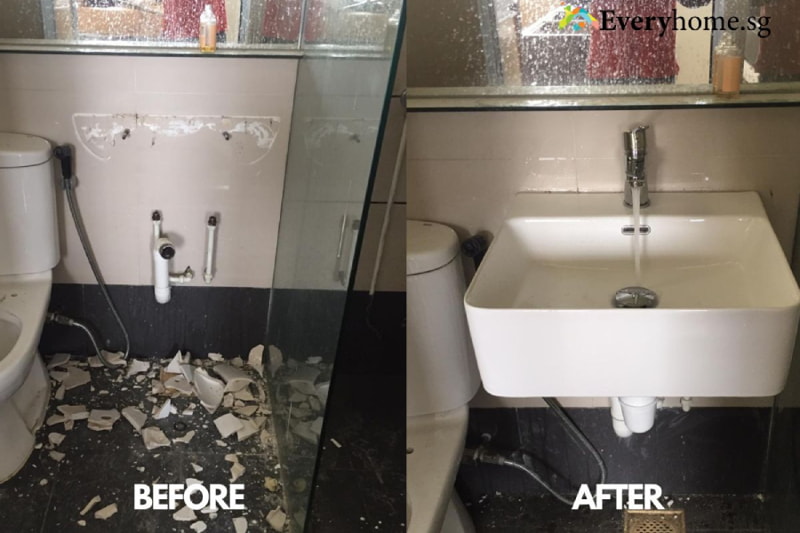 basin tap installation sanitary ware everyhome singapore