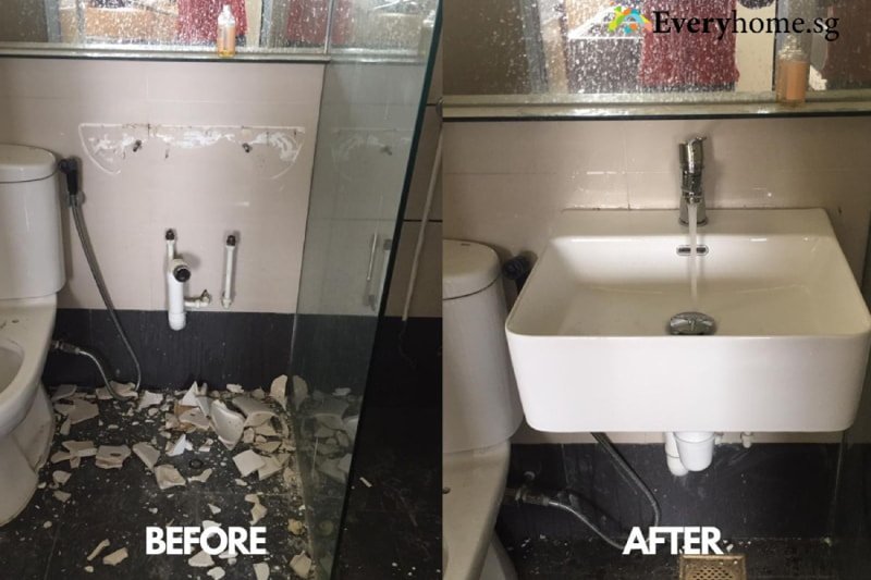 Basin Tap Installation Sanitary Ware Everyhome Singapore 